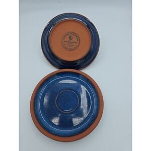 Vintage Suffolk Tableware Henry Watson Pottery England Blue 6.5" Plates Set Of 2
